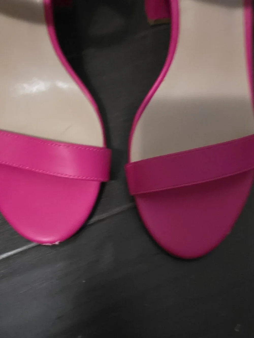 bp Bright Pink Strappy Block Heel Sandals